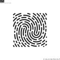 Human fingerprint. Vector background